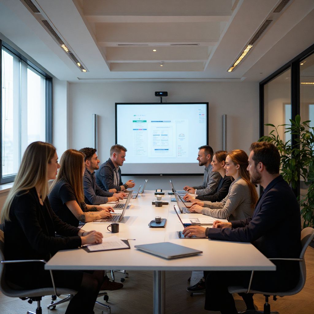 Echipa SemiosisSystem într-o sesiune strategică