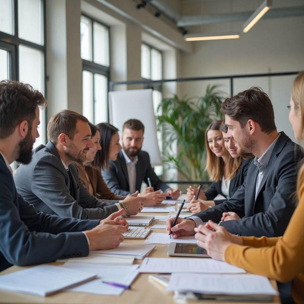 Echipa SemiosisSystem într-o sesiune de strategie